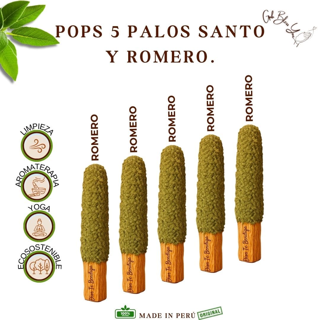 Pops 5 Palos Santo y Romero