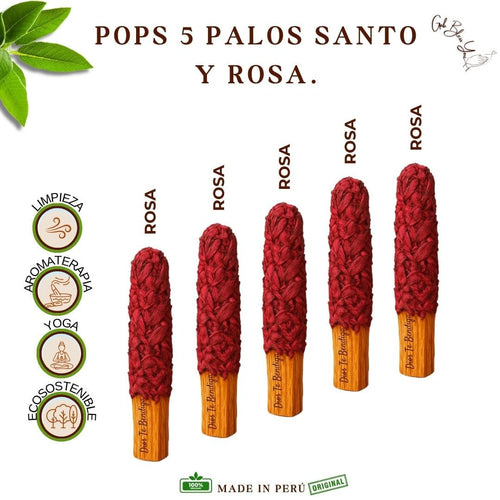 Pops 5 Palos Santo y Rosa