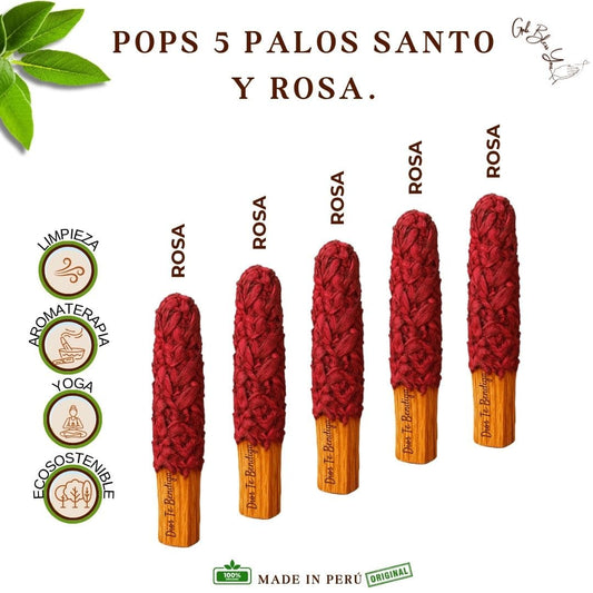 Pops 5 Palos Santo y Rosa