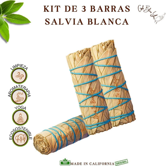 Kit de 3 Barras de Salvia Blanca