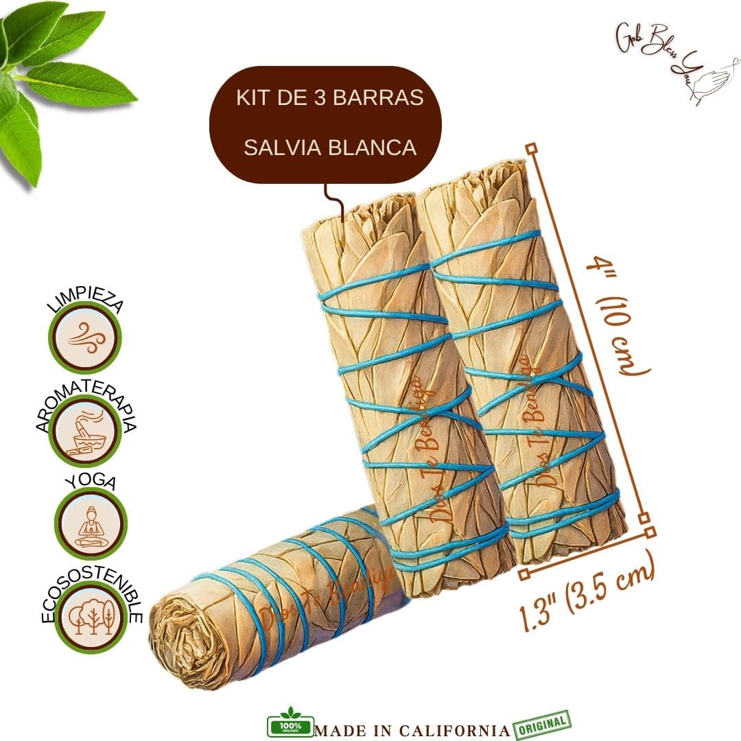 Kit de 3 Barras de Salvia Blanca